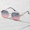 Nuevas Gafas de Sol Poligonales de Metal Transfronterizas Europeas y Americanas para Hombres y Mujeres, Gafas de Sol de Alta Gama, Gafas de Moda y Tendencia