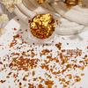 Papel de Foil Dorado Imitación Popular para Uñas Transfronterizo, Joyas de Platino Coloridas, Fragmentos de Papel de Aluminio, Uñas de Flujo de Resina para DIY, Uñas Portátiles