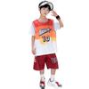 Traje de verano de secado rápido para niños Traje de baloncesto 2025 Nuevo Manga corta Guapo Traje deportivo infantil Moda