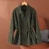 Gabardina de mujer estilo británico ajustada en stock transfronteriza, chaqueta de cuero gamuza, top de diseñador, prenda única envío directo