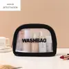 Nova bolsa cosmética transparente de seis peças em pvc, bolsa de lavagem, bolsa para piscina, bolsa de praia, popular na internet, bolsa fosca em pu