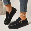 Zapatos planos de dos vías estilo nuevo 2026 para mujer, correa con hebilla de otoño, calidad de exportación, talla grande, zapatos casuales cómodos al por mayor