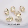 Botones de Cristal de Alta Gama, Ovalados con Pasador Cruzado y Punta Inferior, Accesorios de Ropa con Diamantes Cosidos a Mano, Accesorios para Joyería DIY