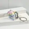 Múltiples Colgantes de Llavero de Animales Realistas Impresos en 3D, Figuras Modelo Articuladas Móviles de Oso y Zorro