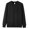 Sudadera con capucha de algodón pesado de invierno con felpa, cuello redondo, terciopelo de zorro plateado compuesto, para hombre, color liso, manga larga