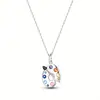 Comércio Exterior Paleta Criativa Corrente de Clavícula Pincel Colorido Pingente de Arte Diamante Gotejamento de Óleo Colar de Nicho Colar de Pintura