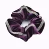 Anillo para el pelo de terciopelo de alta gama con pedrería, tipo intestino grueso, banda para coleta alta, cuerda para la cabeza gruesa, cabeza de bola, cuerda para el pelo con funda de cuero, flor para la cabeza