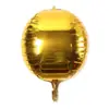 Globo redondo de película de aluminio con placa de luz 4D de 18 pulgadas, decoración para fiesta navideña, celebración de fiesta de cumpleaños, diseño de fiesta, bola de papel de aluminio