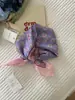 Algodón suave y lino transpirable aptos para la piel protección para el cuello cuadrado pequeño punto de ola flor de anacardo turbante exportación coreana bufanda individual bufanda de seda damas