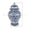Jarra General de Porcelana Azul y Blanca de Jingdezhen Adornos Decorativos para la Entrada del Hogar Cerámica Grande, Mediana y Pequeña Jarra General Cerámica Jarrón Artesanías