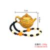 Latón gira la olla alrededor mini dragón y tetera de fénix inmediatamente cambian de manos para jugar mahjong artesanías de cobre de la suerte