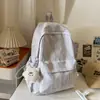 Mochila Escolar para Campus para Mujer, Mochila de Cuadros Simple Estilo Coreano para Estudiantes de Secundaria y Preparatoria, Mochila Casual de Gran Capacidad para Viajes