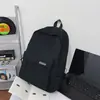 Bolsa de hombro doble de color sólido tono fresco estilo ins japonés, sensación relajada, estilo pareja fiesta estudiantil para clase viaje mochila casual versátil