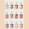 12 peças de unhas postiças removíveis usáveis acabadas para comércio exterior transfronteiriço europeu e americano, pacote misto para nail art e adesivos de unha, adequado para vendas em bancas