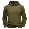 Otoño e Invierno comercio exterior caliente color sólido camiseta de manga larga para hombre europea y americana de algodón con capucha camisa básica top para exterior