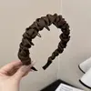 Faixa de cabelo volumosa de cetim com coroa alta e strass, faixa de cabelo antiderrapante com dentes para mulheres, acessório de cabelo de luxo de alta qualidade