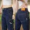 Jeans Masculino Estilo Tiktok Outono e Inverno Grosso Slim Fit Elástico Afunilado Reto Calça Cargo Masculina Versátil