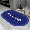 Alfombra de baño antideslizante azul Klein alfombra absorbente para baño doméstico lavabo buen cuidado alfombra de suelo de barro diatomáceo