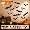 Pegatinas Decorativas de Murciélago Pequeño para Halloween Pegatinas de Araña para Pared Adornos Ambiente para Ventana de Bar Escenografía Accesorios para Fotos