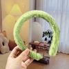 Arco de Cabelo DIY Base Embrião Pelúcia Semiacabado Faixa de Cabelo Feminina Outono e Inverno Enfeite de Cabeça Cor Doce Feito à Mão Fivela de Cabeça Enfeite de Cabeça Veludo Teddy