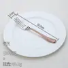Conjunto de talheres de aço inoxidável 304 martelado estilo ocidental para bife, garfo e colher, conjunto de talheres de luxo leve para atacado, conjunto de cinco peças para hotel e uso doméstico