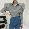 Ropa de Mujer Dongdaemun Coreana Otoño Nuevo Estilo Moda de la Corte Francesa Temperamento Moderno Sentido del Diseño Camisa con Mangas Abullonadas Ropa