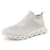 Tênis Meia de Cano Alto Tendência para Casal 2024, Leve Fly-Knit Casual Esportivo, Slip-On Unissex, Todo Preto, Transfronteiriço