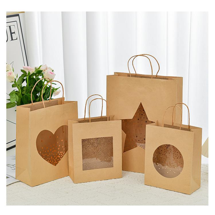 创意牛皮纸开窗礼品袋手提袋