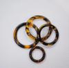 Anillo amarillo frontal transparente completo accesorios de resina de flor de café venta al por mayor directa de fábrica en stock hebilla de traje de baño círculo