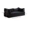 Sofá de Tecido Sala de Estar Estilo Chinês Dobrável Sofá-cama de Uso Duplo Compacto Módulo para Apartamento Pequeno Doméstico Sofá Pudding S