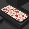 Funda de teléfono de rosa y mariquita pintada a mano para iPhone 16 Pro Max, funda suave anti-caídas mate para Apple 17 Pro Max