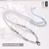 Cadena de Amuleto Buda de Cristal Taiga Collar de Amatista Natural y Piedra Lunar Colgante de Cristal Rosa con Cadena Thangka con Cadena