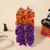 El juego de accesorios para el cabello para niños más vendido en Europa y América, pinza para el cabello de lazo de cinta acanalada de Halloween, horquilla para el cabello para niños 638