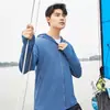 Ropa con capucha UPF50 para pareja, de seda helada, ligera, resistente a los rayos UV, para protección solar, abrigo casual para exteriores para hombre, ropa de moda para la piel