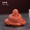 Té de arena púrpura Yixing Maitreya, mascota al por mayor, mineral crudo, túnica roja, juego de té de kung fu, juego de té, decoración de mesa de té para el hogar, se puede elevar