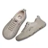 Sapatos Casuais Masculinos Gongyang Autênticos, Malha Fina Respirável, Sapatos Esportivos com Cadarço de Solado Macio Antiderrapante, Sapatos Leves de Malha