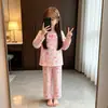 2026 Pijama Nuevo de Algodón Nube Manga Larga para Niños Primavera y Otoño Estilo Delgado Estilo Princesa Dulce Estilo Otoño Ropa de Casa para Niñas