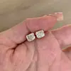 Brincos de Tarraxa com Gatinho Prateado e Diamantes para Mulheres Doce Luxo Leve Design de Nicho Alto Padrão Estilo Little Red Book Pequenos Brincos de Tarraxa