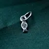 Colgante de Pez Mini Vintage de Plata de Ley S925 Estilo Chino Encanto de Pez Koi Colgante Pequeño Accesorio para Pulsera de Cuerda Trenzada DIY
