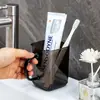 Vaso para Cepillo de Dientes Antibacteriano, Vaso para Enjuague Bucal, Soporte para Cepillos de Dientes, Vaso para Cepillo de Dientes, Vaso de Plástico para el Hogar para Parejas, Familia de Tres o Cuatro