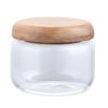 Lichi Mar Taza Pequeña de Azúcar Cubierta de Madera de Acacia Casual Transparente Mini Tarro Sellado Dulces Grano de Café Caja de Almacenamiento de Cocina