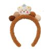 Faixa de cabeça de urso fofa primavera e outono, faixa de cabeça de pelúcia com desenho animado para lavar o rosto, super fofa, colorida, para meninas, foto, cartão de cabelo combinando