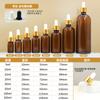 Frasco de óleo essencial cor de chá 5ml frasco de vidro 15ml 30ml 50 100ml anel de alumínio eletrolítico o óleo essencial é engarrafado separadamente