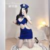 Traje de marinero con tirantes huecos, sexy y puro, mono de azafata, policía, uniforme de juego de rol
