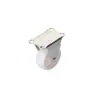 Rueda industrial plana direccional Diswell de 1.5 pulgadas rueda de nailon blanco soporte de exhibición carro rueda de plástico