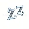 Nuevo Llavero de Metal con Incrustaciones de Diamantes de 26 Letras, Colgante para Bolso, Colgante Sencillo para Collar, Accesorios DIY, Venta al por Mayor