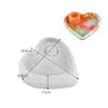 Molde de Yeso de Resina Epoxi para Bricolaje, Molde de Silicona Redondo con Forma de Corazón Semi-Tridimensional para Portavelas de Aromaterapia