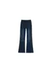 Jeans Acampanados con Abertura Talla Grande Petite para Mujer, Pantalones de Mezclilla Vintage de Cintura Alta Adelgazantes para Otoño e Invierno, Pantalones Acampanados No Ajustados