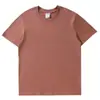 Camiseta Blanca de Algodón Puro de 200g con Cuello Redondo y Mangas Cortas/Medias Mangas para Hombres y Mujeres, Talla Grande, Estilo Holgado Adelgazante, Estilo Europeo y Americano