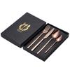 Vajilla de Acero Inoxidable Transfronteriza Palillos Traje de Caballero Hotel Vajilla Occidental Cuchillo y Tenedor para Bistec Cuchara Caja de Regalo